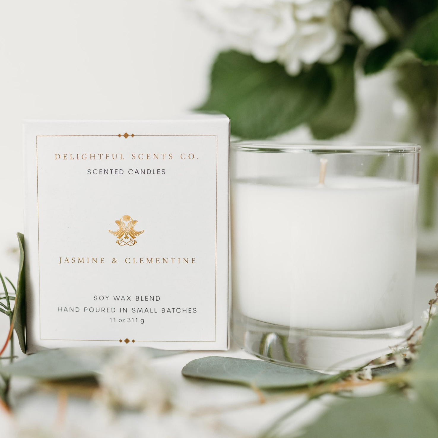 Jasmine and Clementine Scented Candle